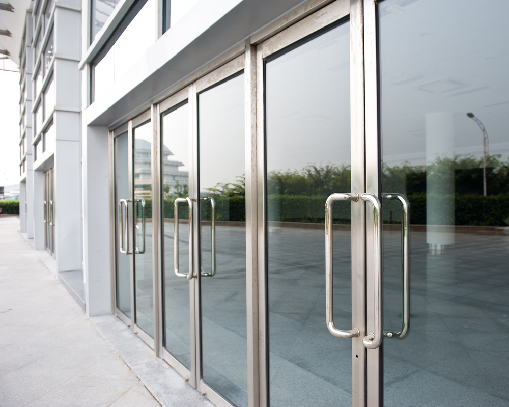 Glass,Door,Of,The,Office,Building.