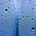 Mist,And,Water,Drops,On,The,Glass,,Blue